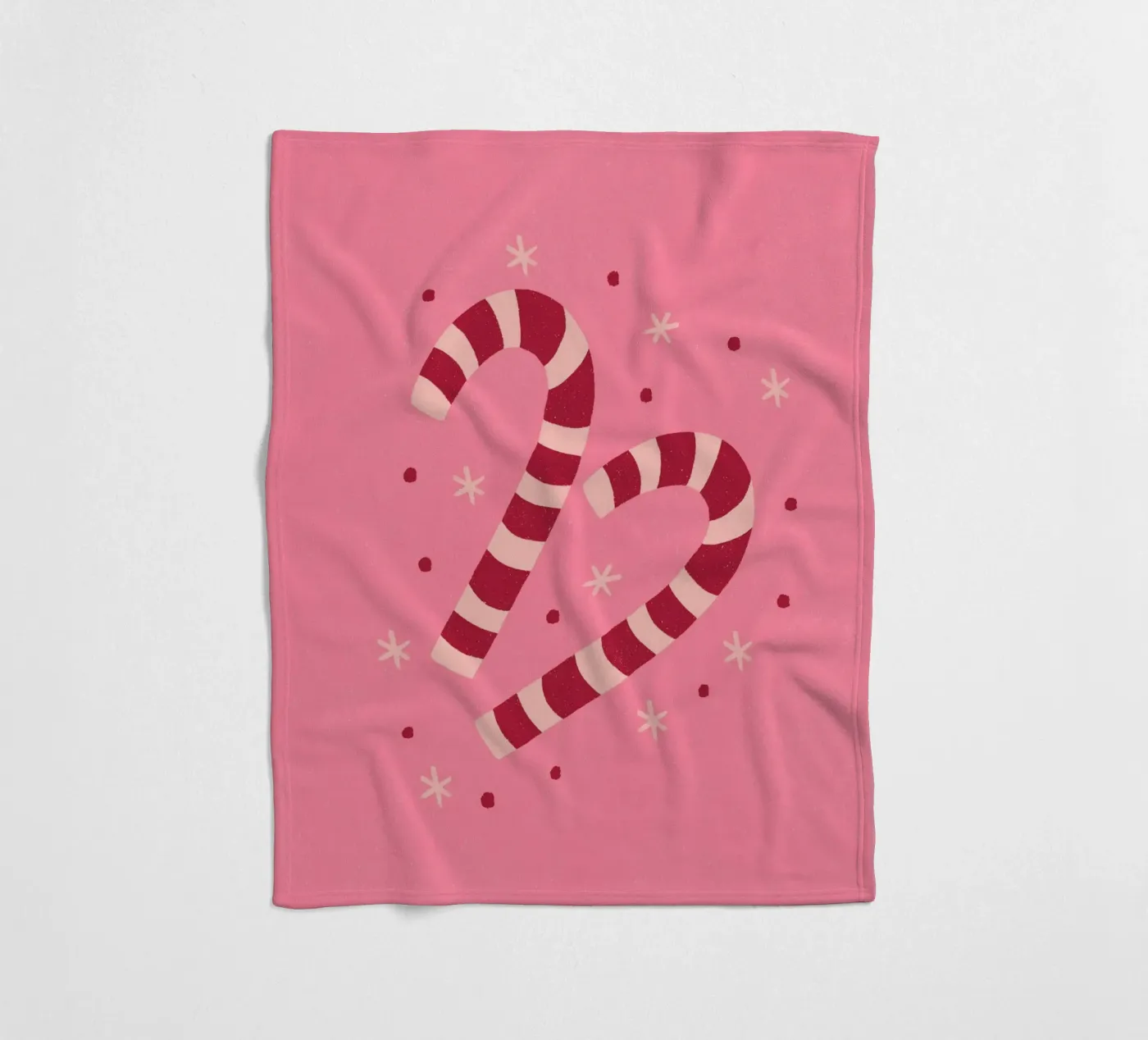Candycanes coperta in pile da Wackapacka Holiday Shop