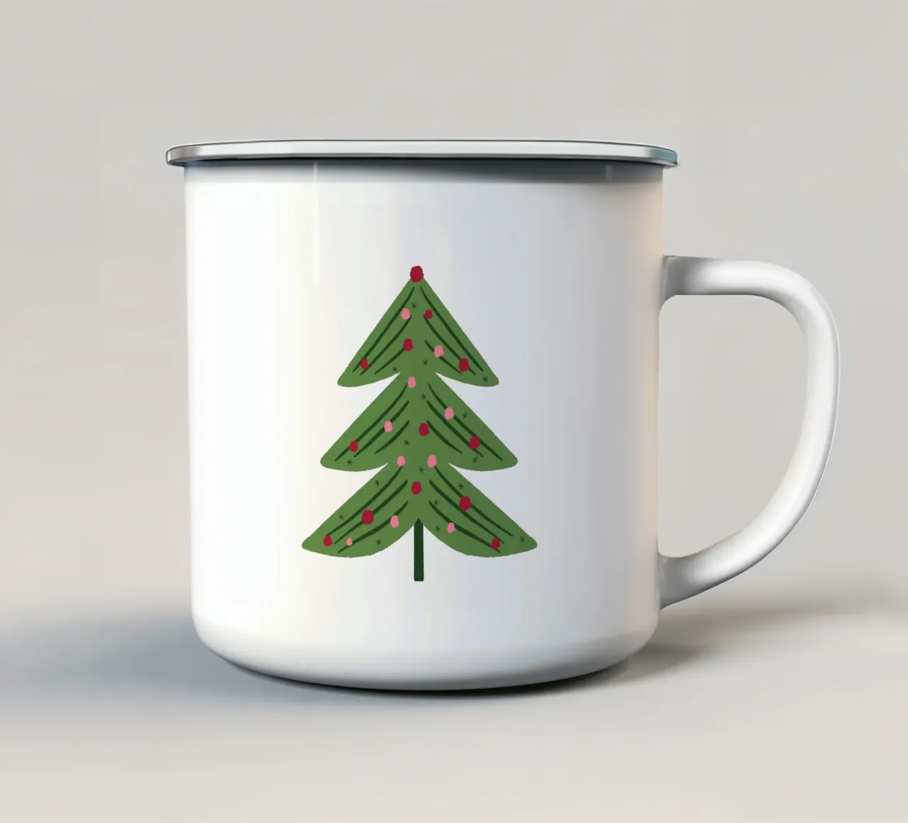 Albero di Natale tazza in smalto da Wackapacka Holiday Shop