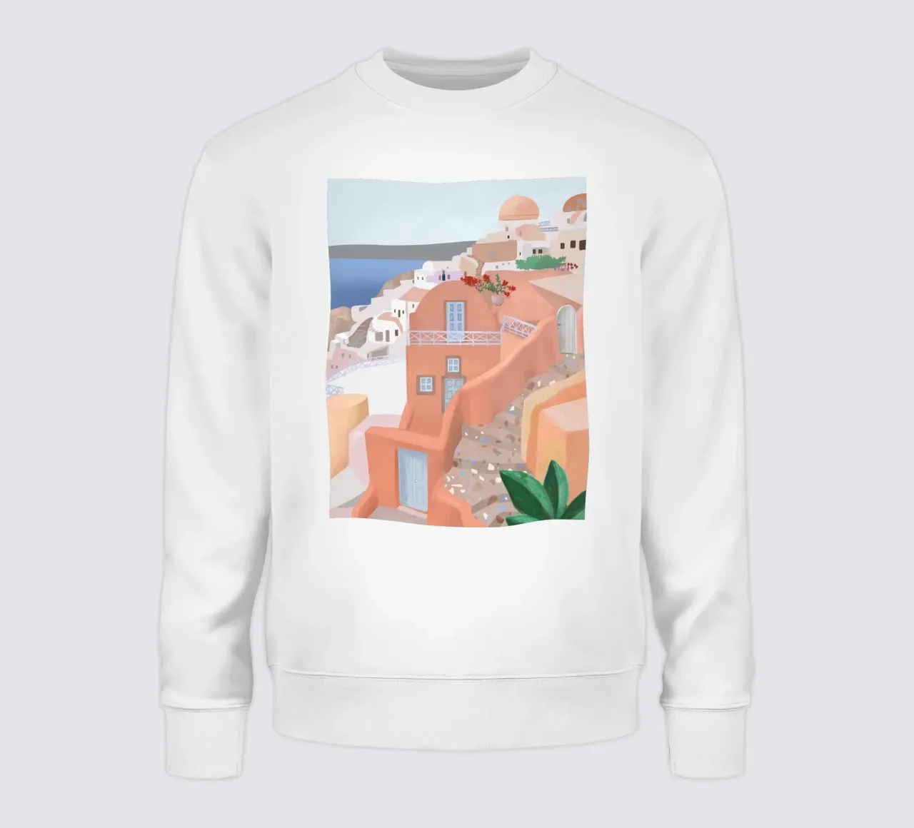 Santorini Streer felpa da PetrArts