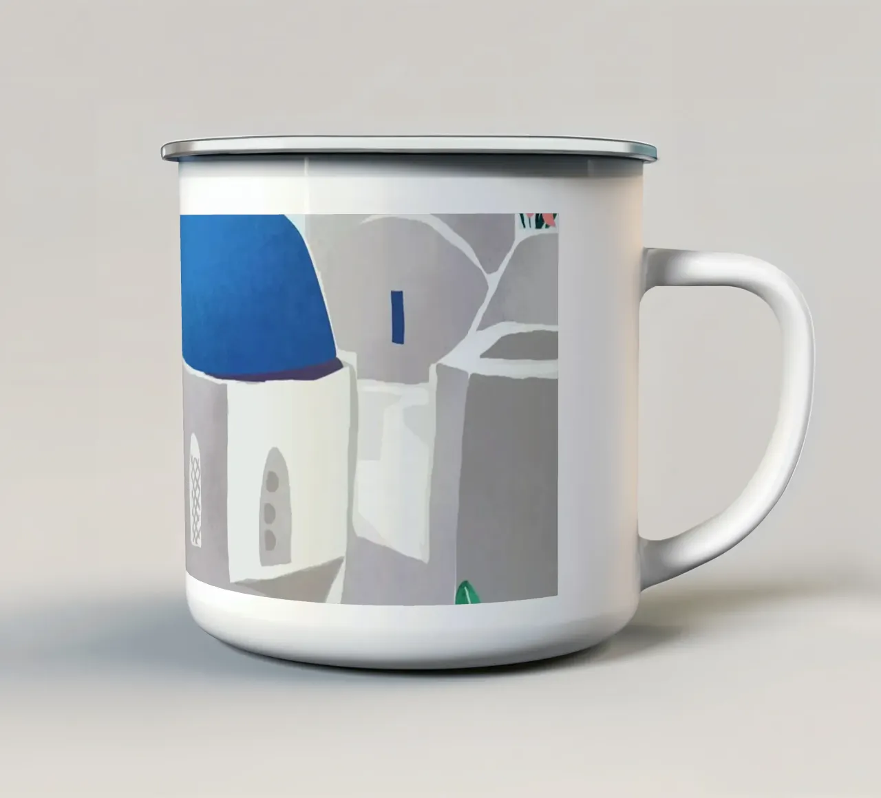 Santorini, Greece tazza in smalto da PetrArts