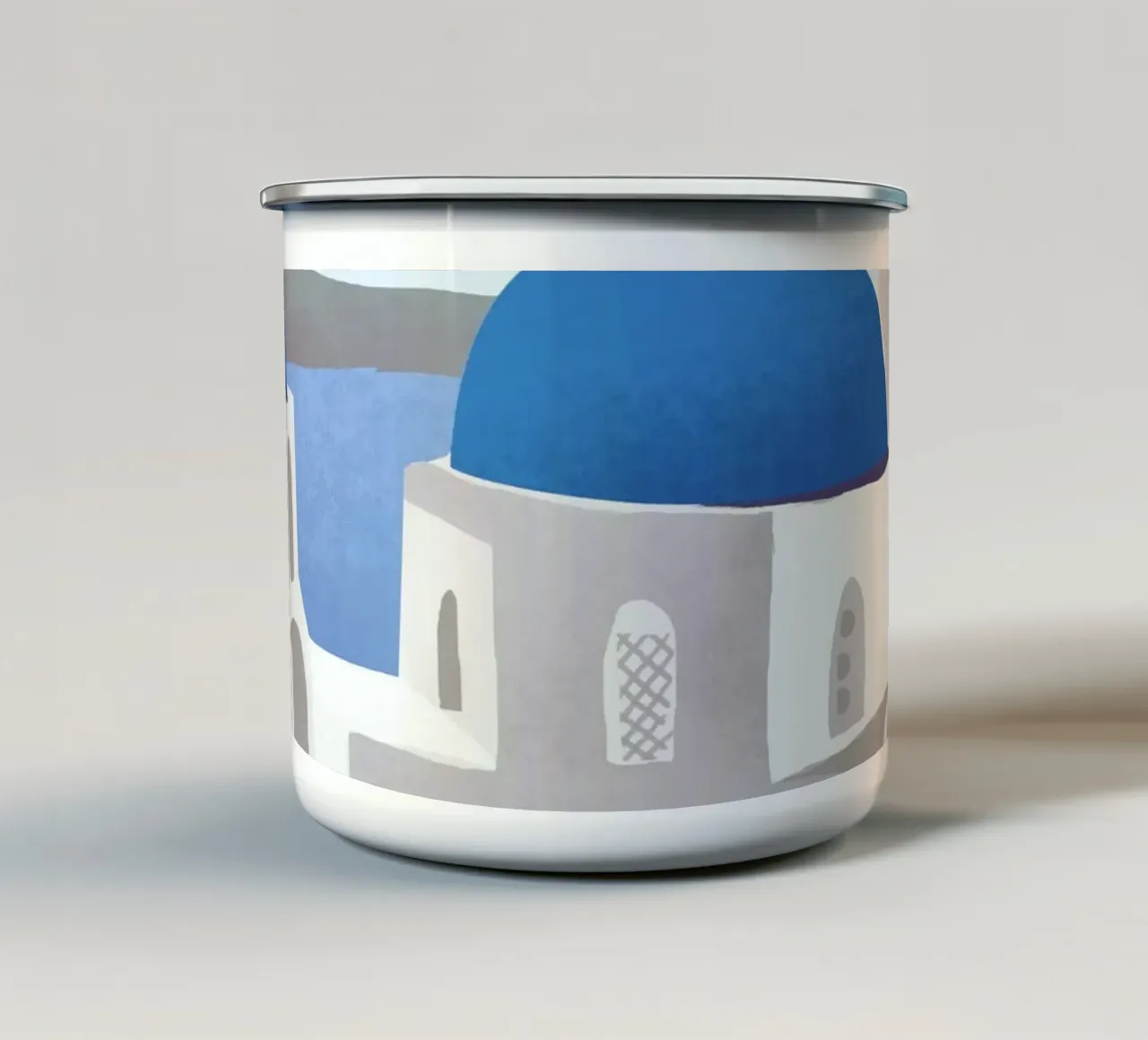 Santorini, Greece tazza in smalto da PetrArts