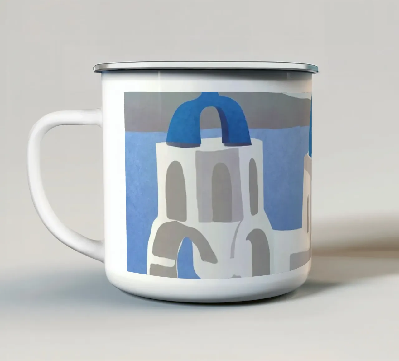 Santorini, Greece tazza in smalto da PetrArts