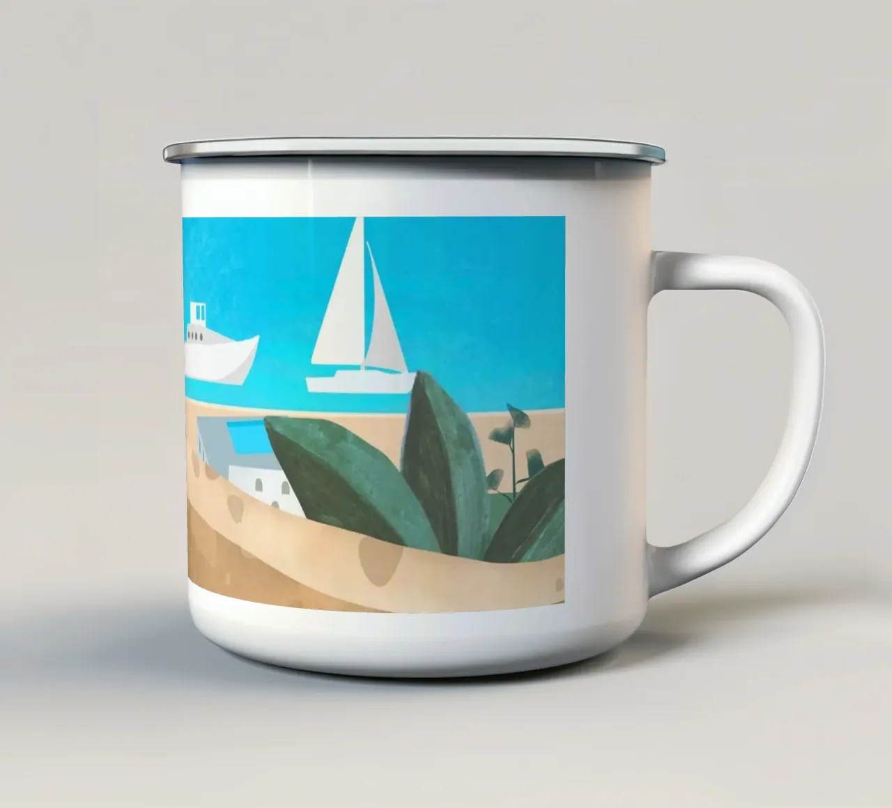 Hvar island tazza in smalto da PetrArts