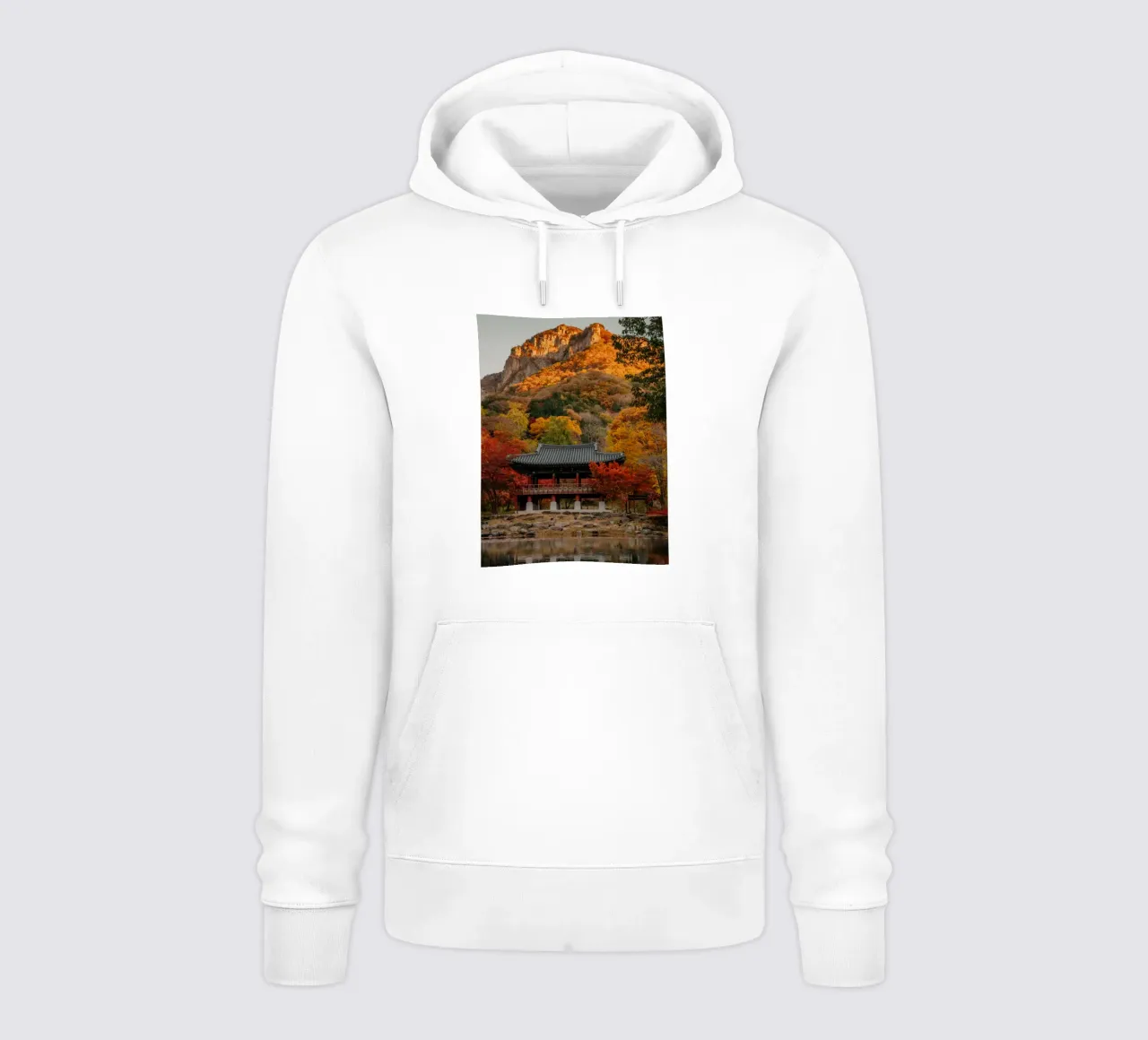 Tempio della Montagna d'Autunno in Corea del Sud felpa con cappuccio da mbgraphx2