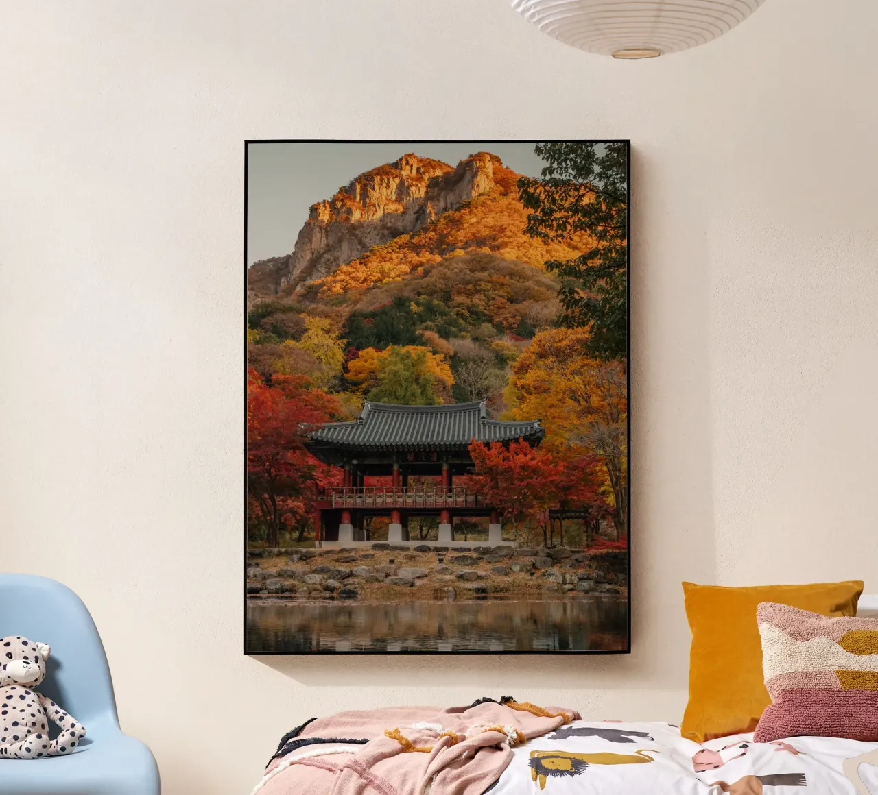 Tempio della Montagna d'Autunno in Corea del Sud plexiglass da mbgraphx2