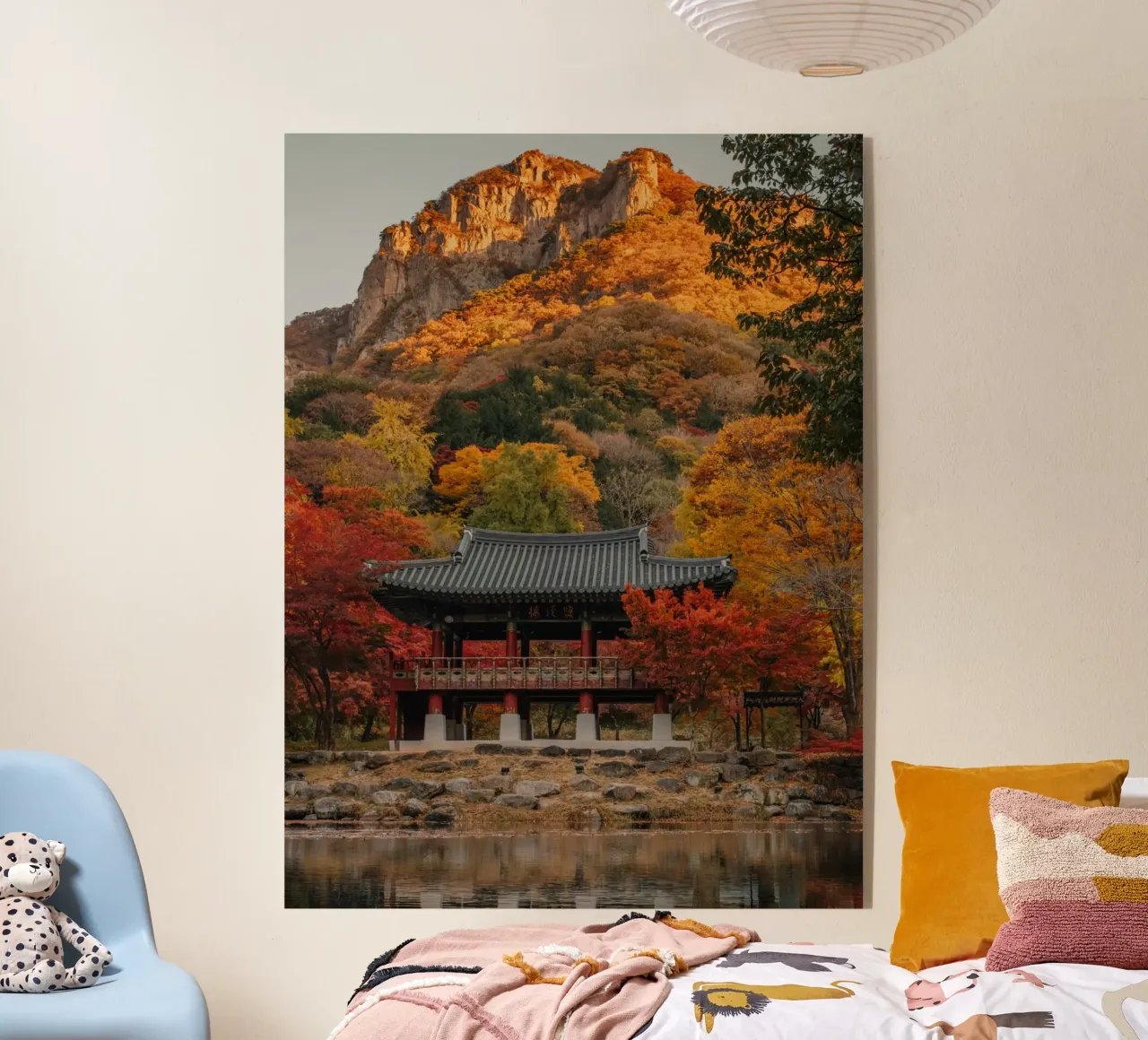 Tempio della Montagna d'Autunno in Corea del Sud plexiglass da mbgraphx2