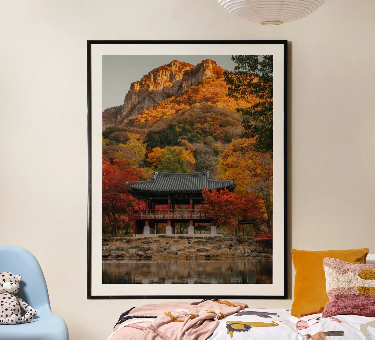 Tempio della Montagna d'Autunno in Corea del Sud carta hahnemühle da mbgraphx2