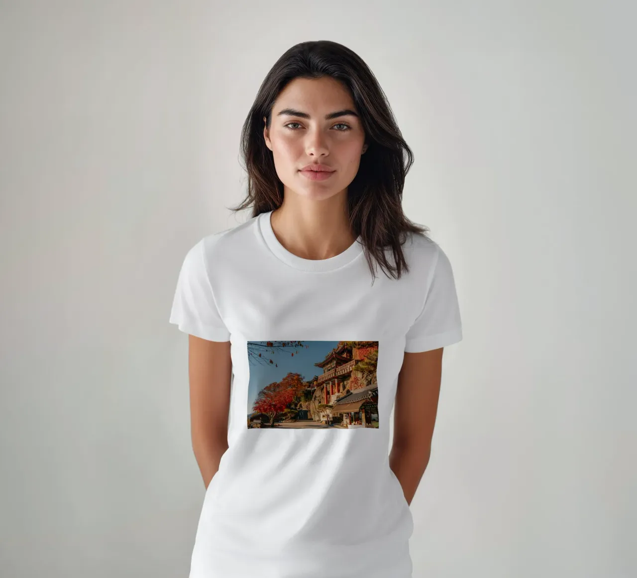 Tempio della Montagna d'Autunno in Corea del Sud t-shirt da mbgraphx2