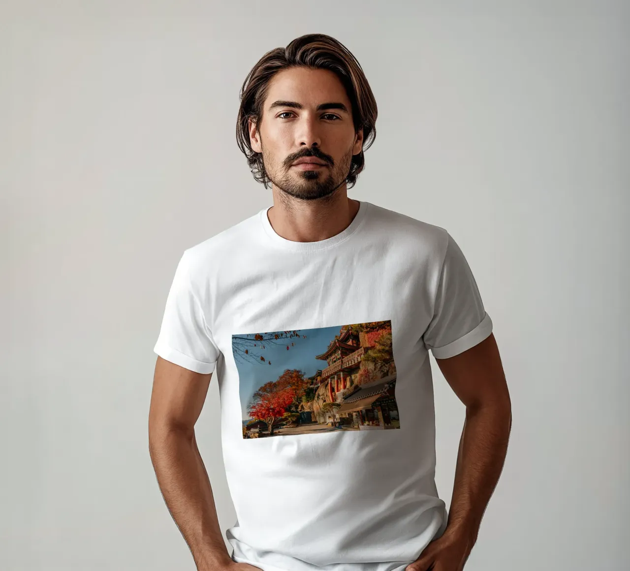 Tempio della Montagna d'Autunno in Corea del Sud t-shirt da mbgraphx2