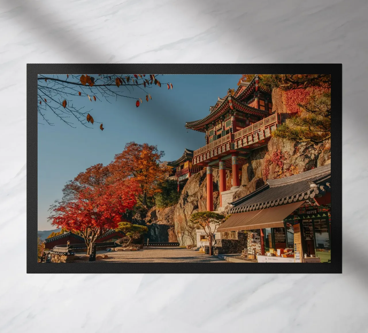 Tempio della Montagna d'Autunno in Corea del Sud zerbino da mbgraphx2