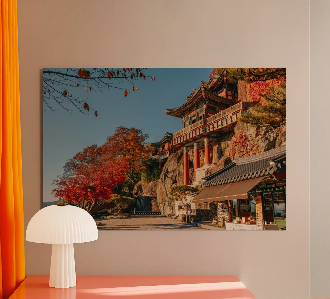 Tempio della Montagna d'Autunno in Corea del Sud alluminio dibond da mbgraphx2