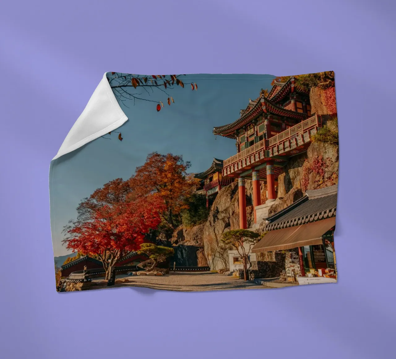 Tempio della Montagna d'Autunno in Corea del Sud coperta in pile da mbgraphx2