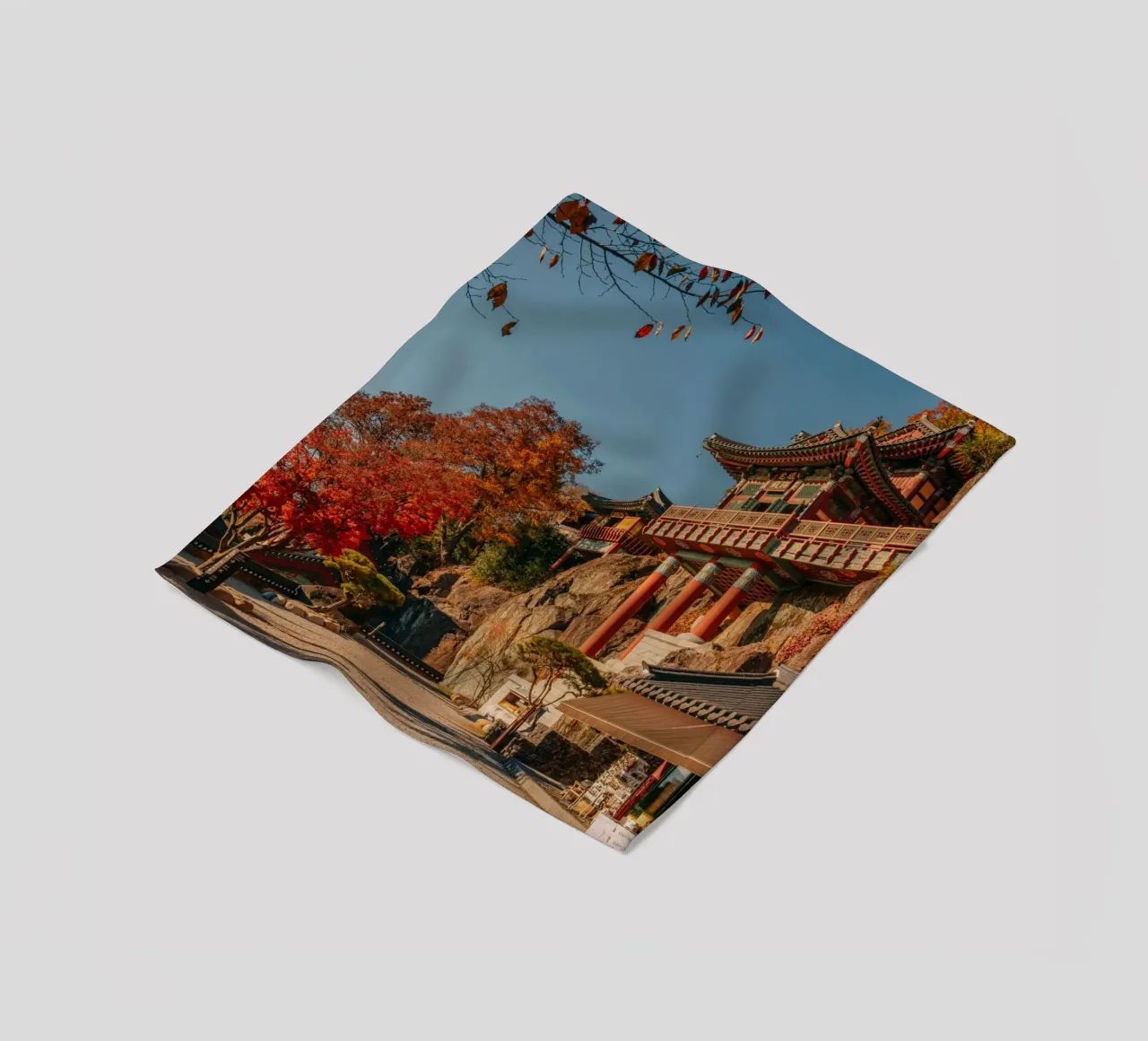 Tempio della Montagna d'Autunno in Corea del Sud coperta in pile da mbgraphx2