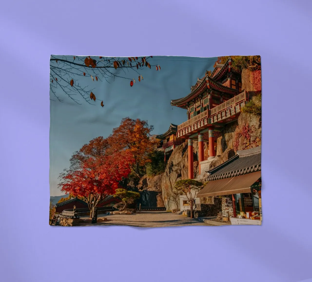 Tempio della Montagna d'Autunno in Corea del Sud coperta in pile da mbgraphx2