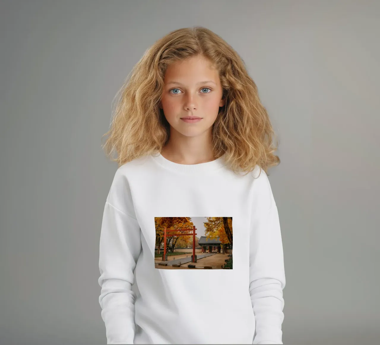 Tempio in autunno a Jeonju, Corea del Sud felpa bambino da mbgraphx2