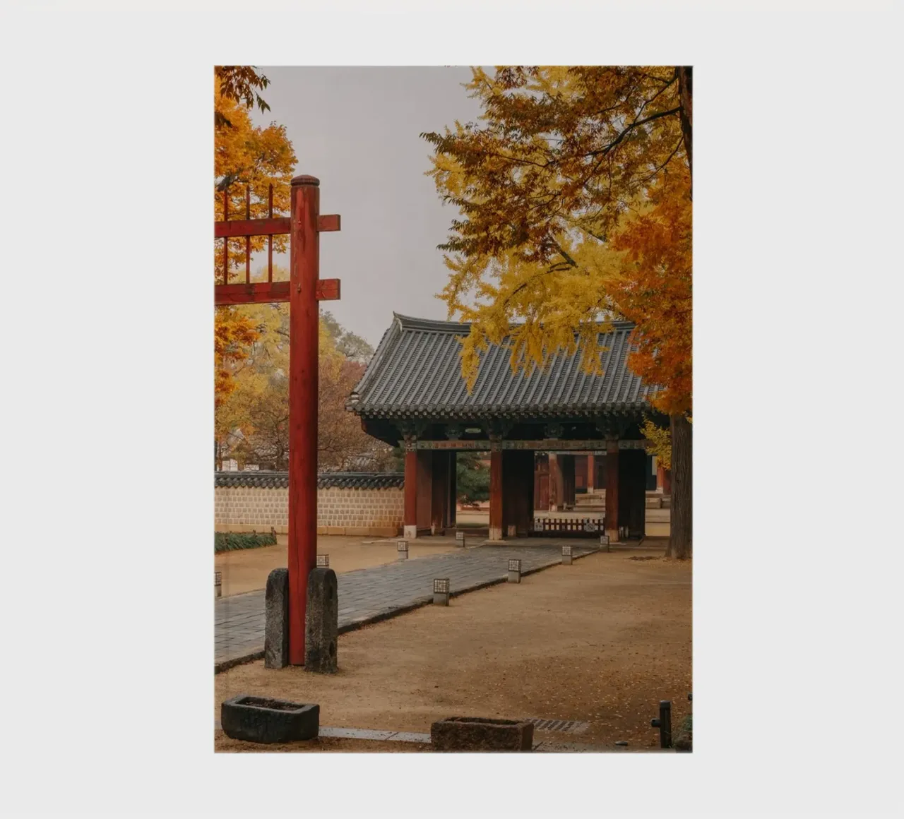 Tempio in autunno a Jeonju, Corea del Sud diario da mbgraphx2