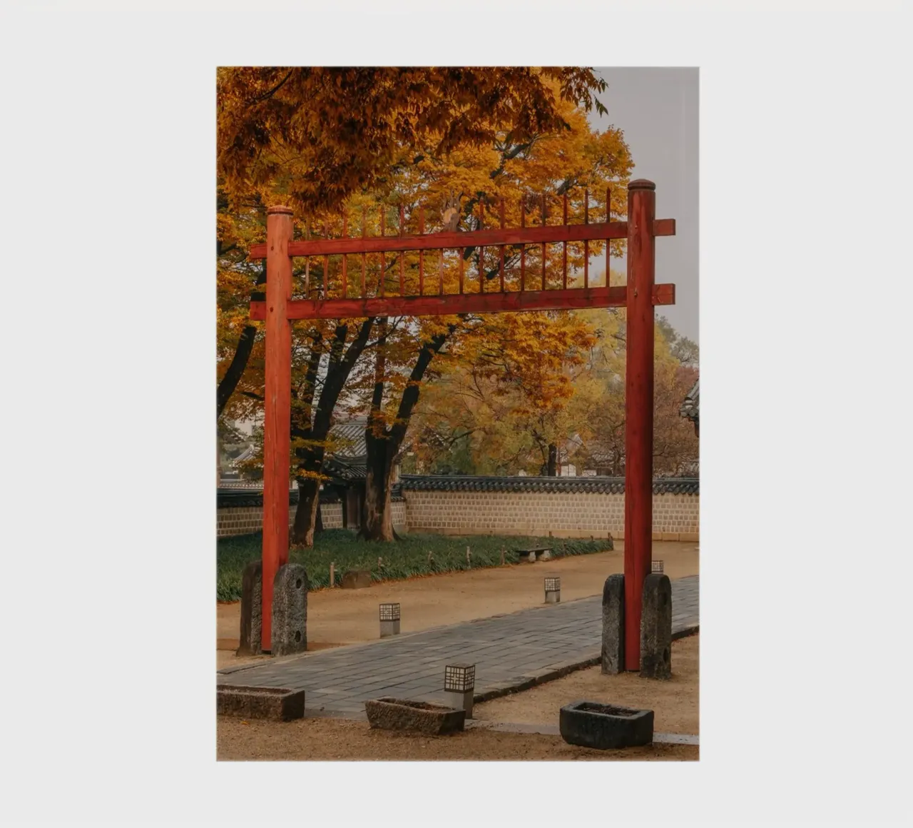 Tempio in autunno a Jeonju, Corea del Sud diario da mbgraphx2