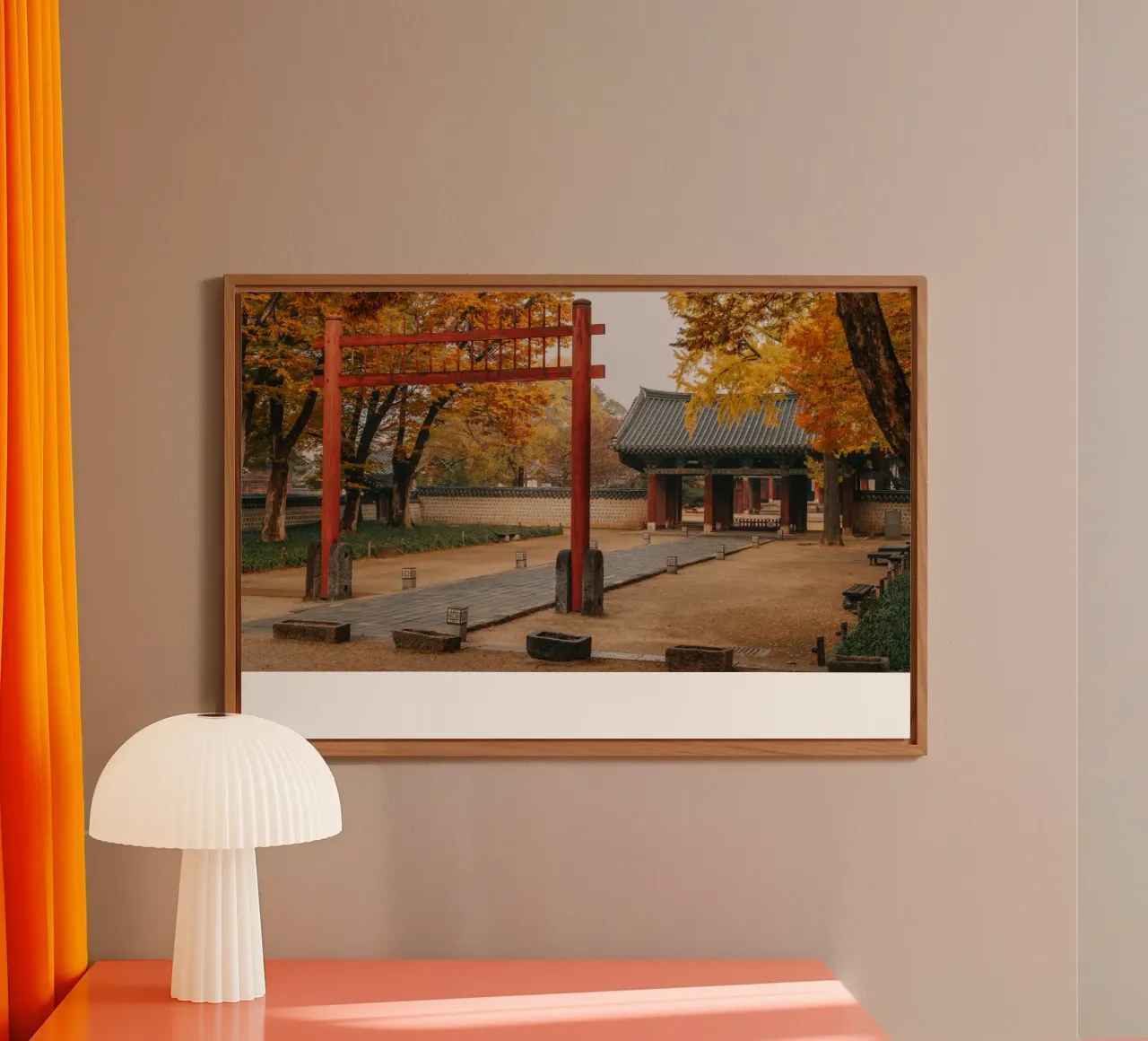 Tempio in autunno a Jeonju, Corea del Sud alluminio dibond da mbgraphx2