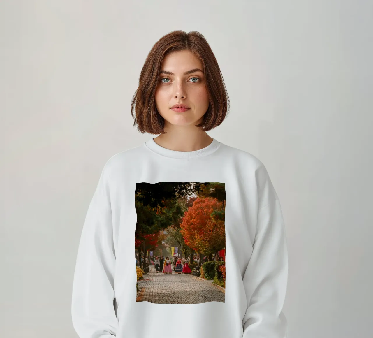 La via dell'autunno a Jeonju, Corea del Sud felpa da mbgraphx2