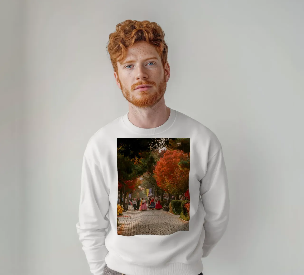 La via dell'autunno a Jeonju, Corea del Sud felpa da mbgraphx2