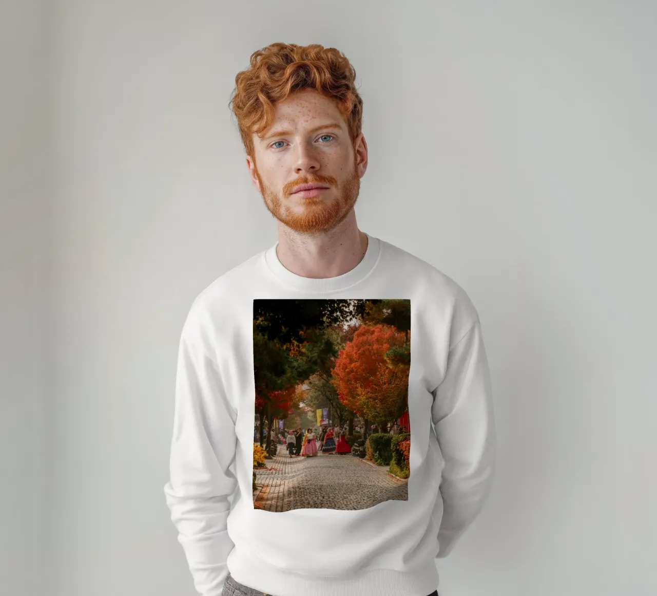 La via dell'autunno a Jeonju, Corea del Sud felpa da mbgraphx2