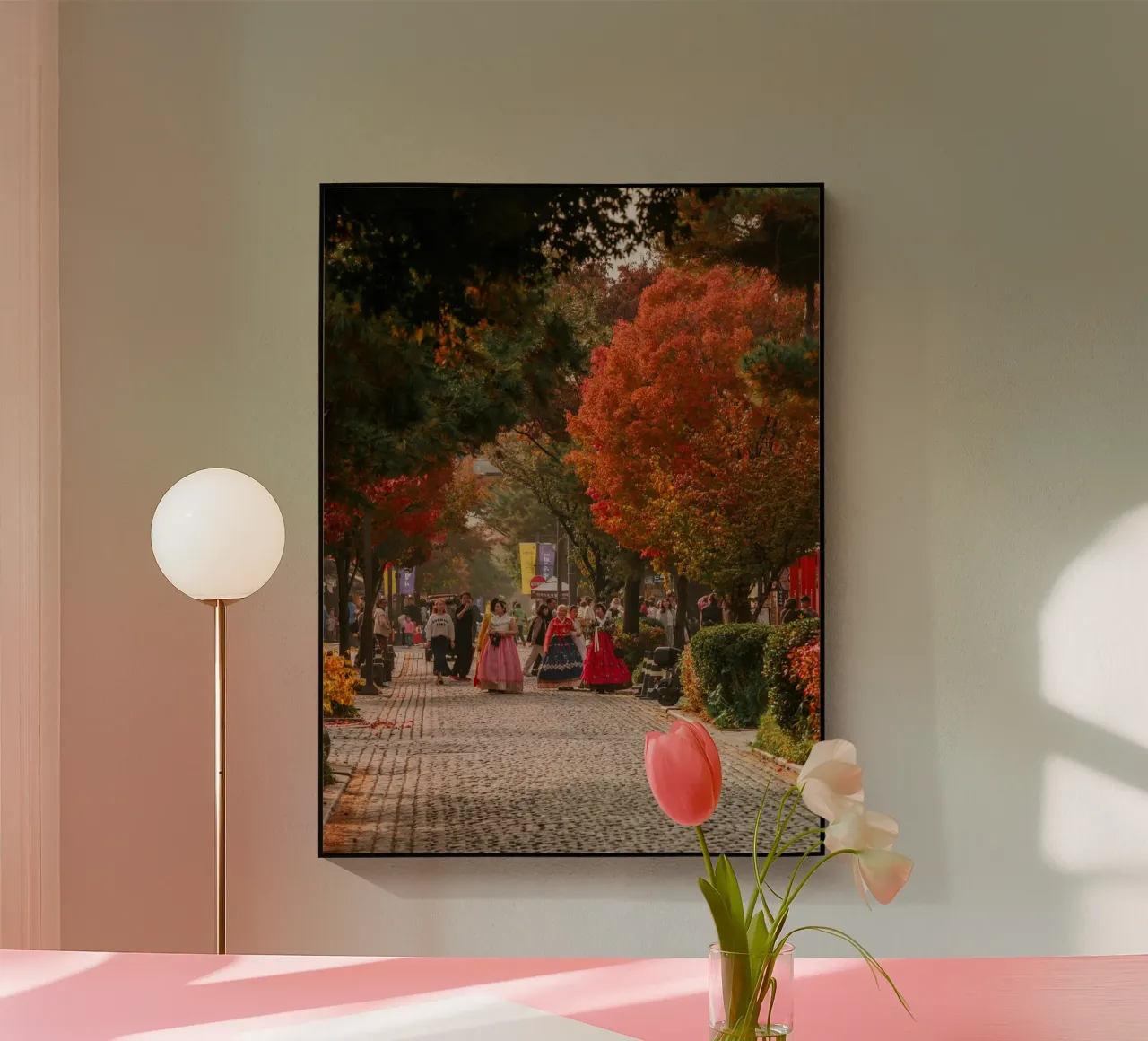 La via dell'autunno a Jeonju, Corea del Sud plexiglass da mbgraphx2