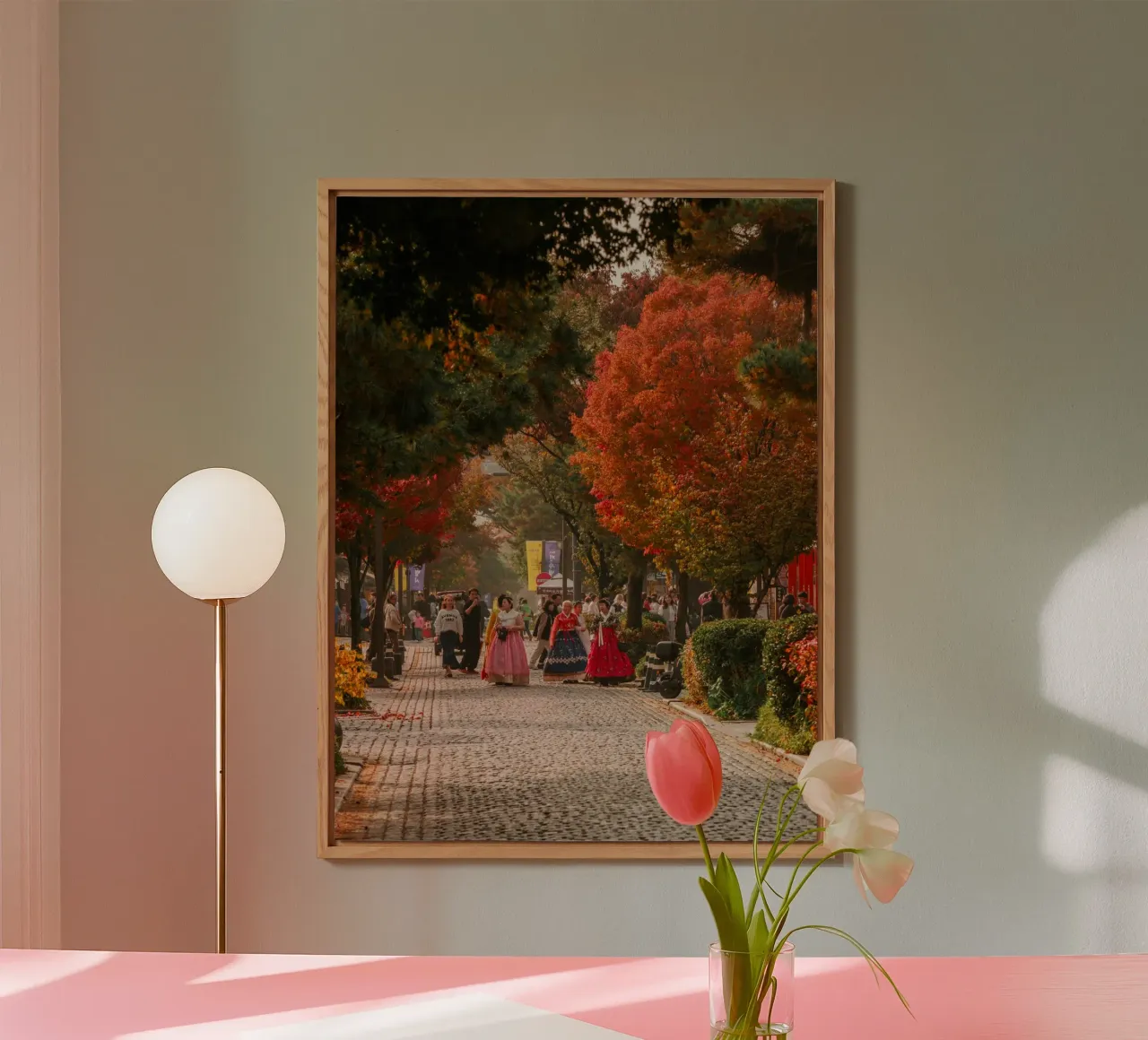 La via dell'autunno a Jeonju, Corea del Sud alluminio dibond da mbgraphx2