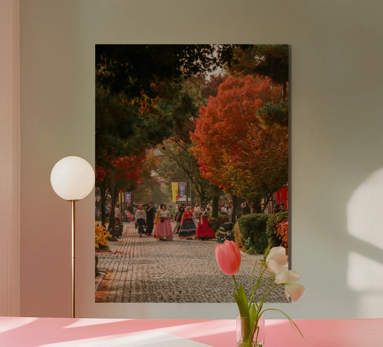 La via dell'autunno a Jeonju, Corea del Sud alluminio dibond da mbgraphx2