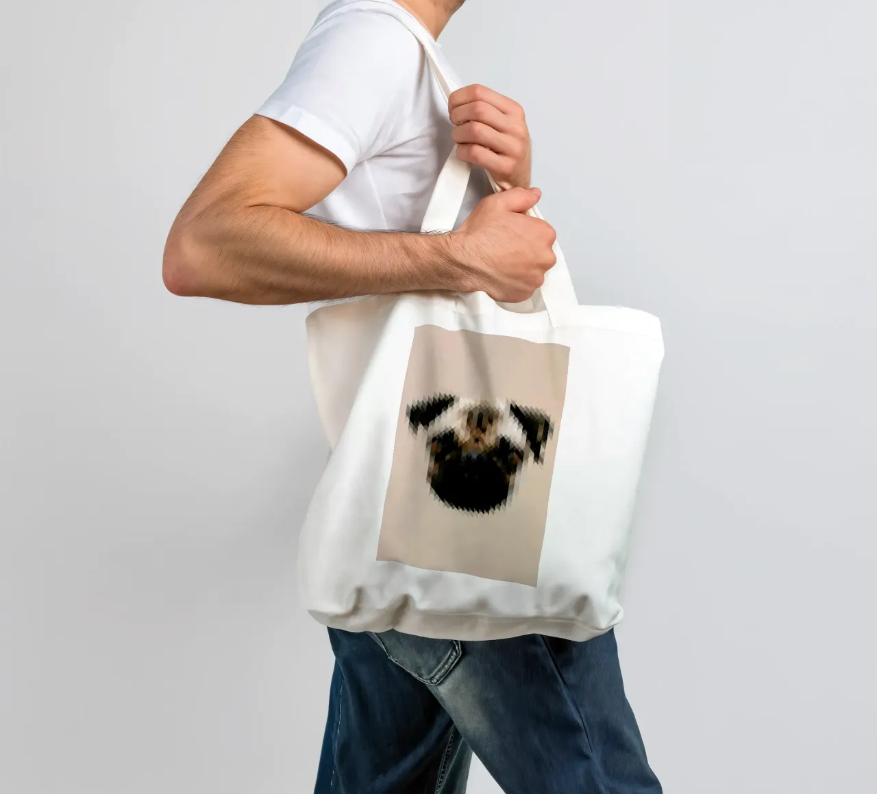Mops borsa in juta da Nur Mut