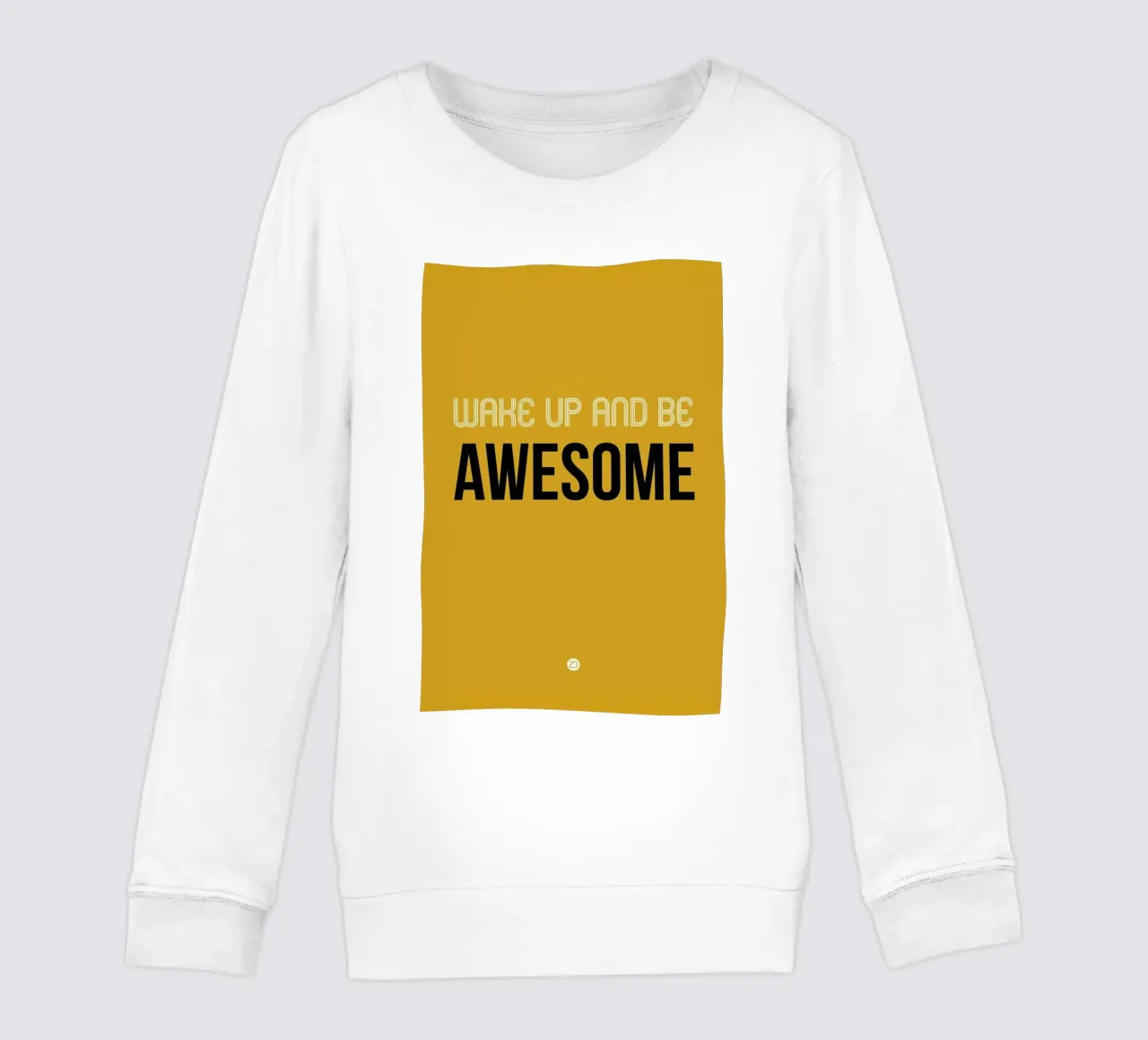 Wake Up and Be Awesome Poster Yellow felpa bambino da Naxart