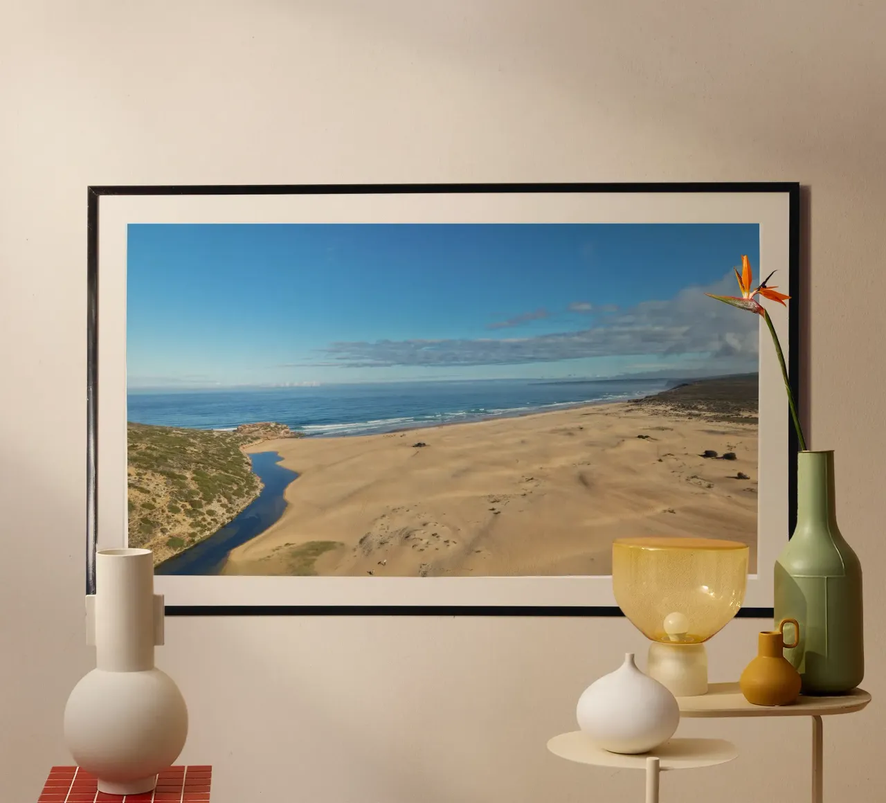 Sandy beach ocean poster da Moias Design