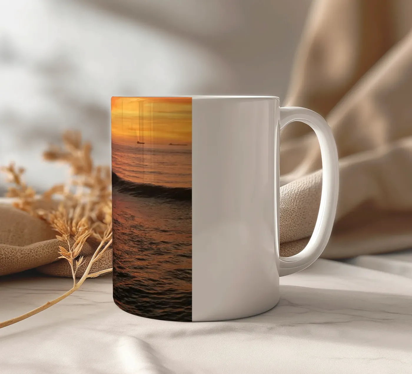 Sunset wave tazza in ceramica da Moias Design