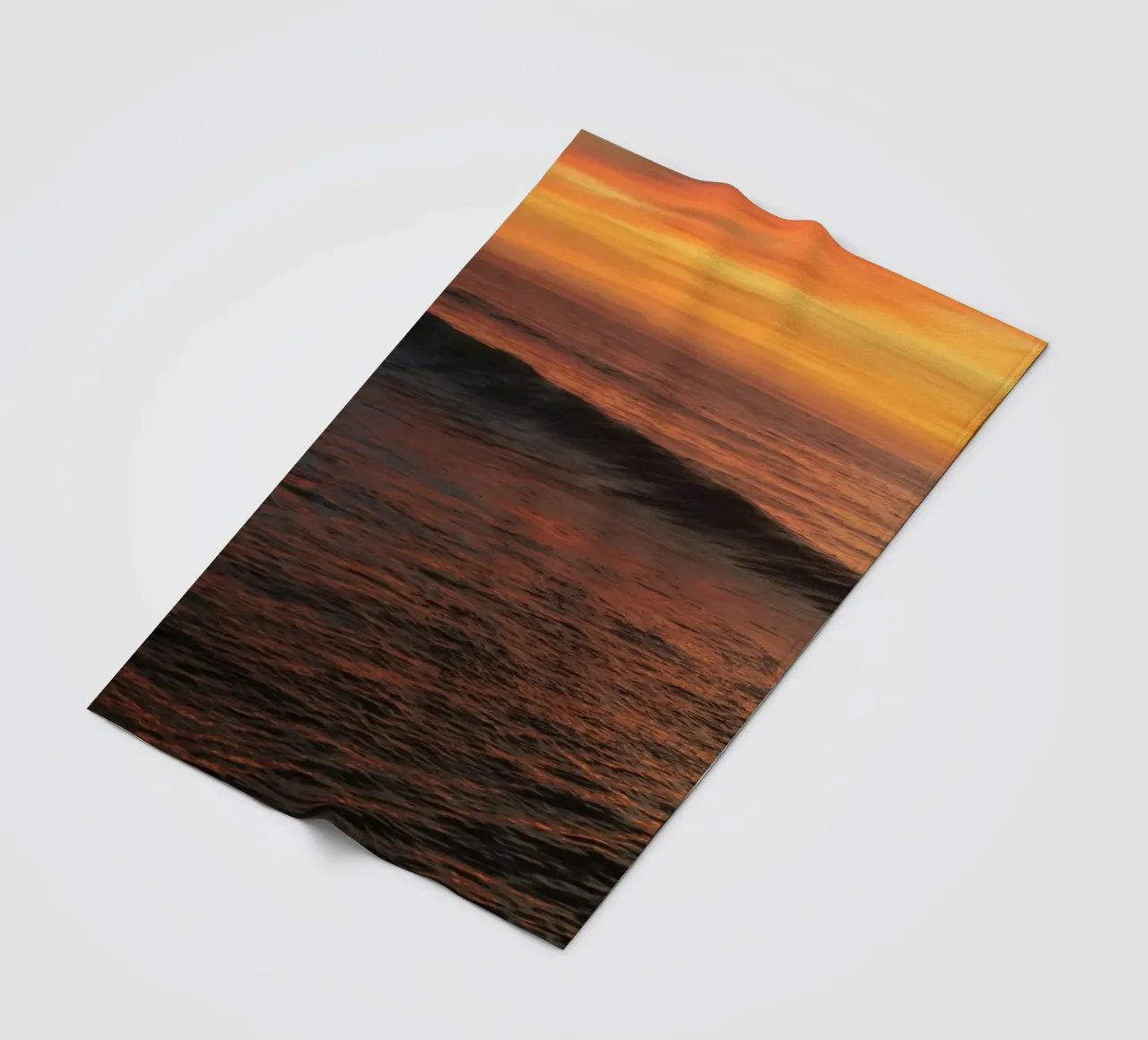 Sunset wave Fleecedecke von Moias Design