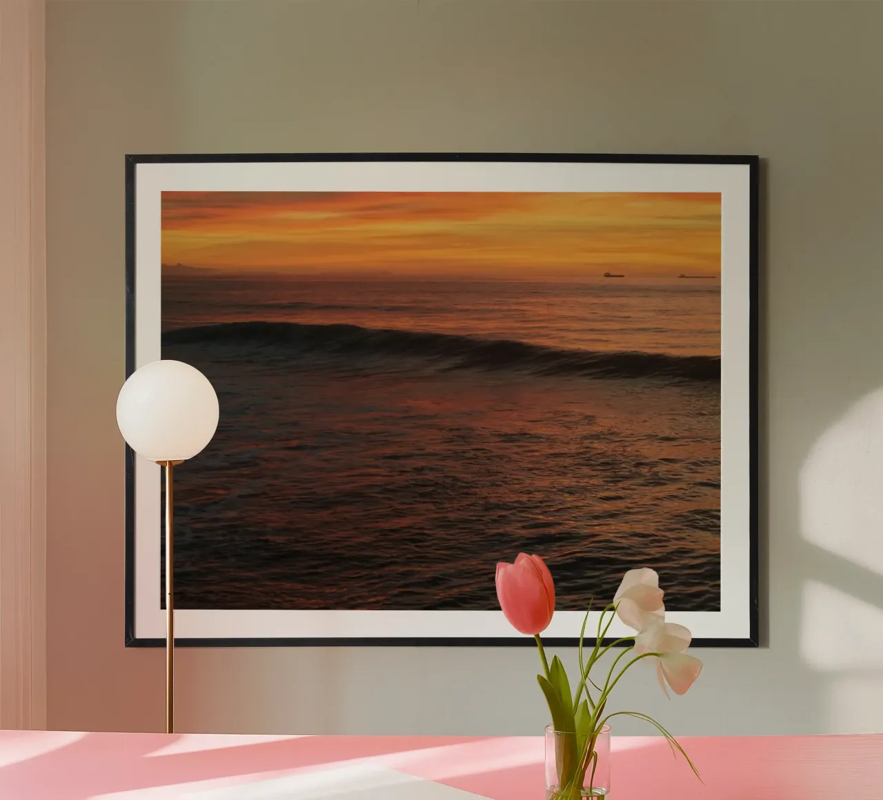 Sunset wave poster de Moias Design