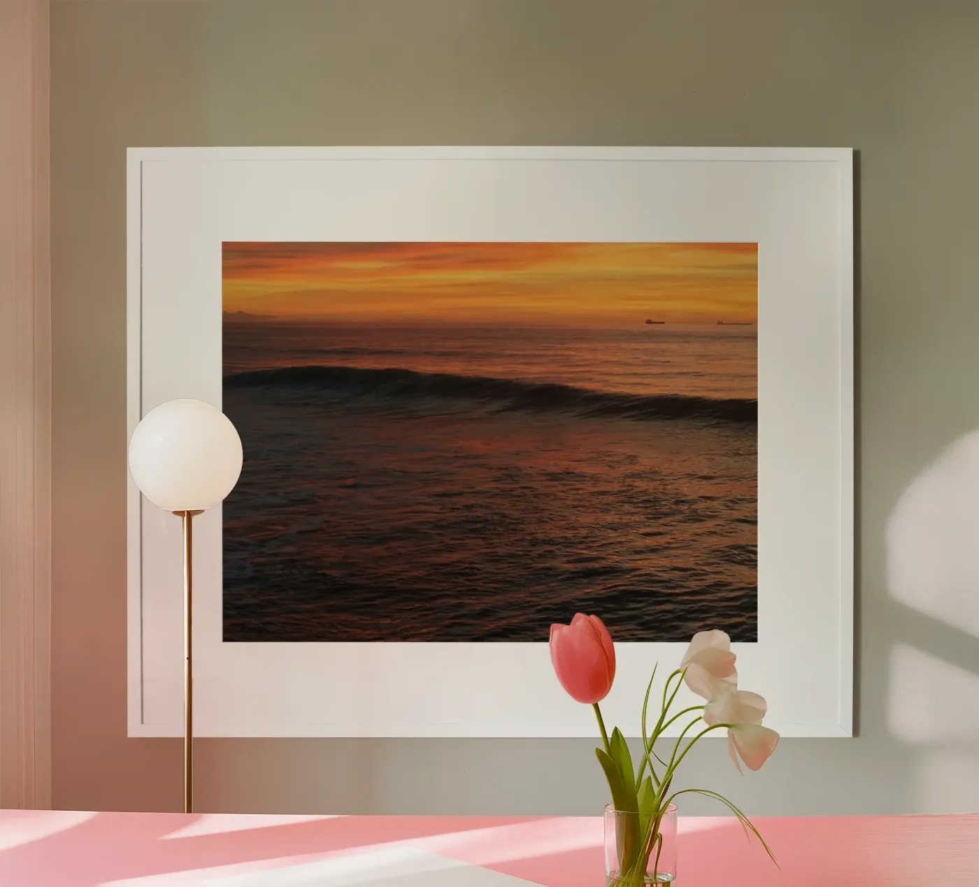 Sunset wave poster de Moias Design