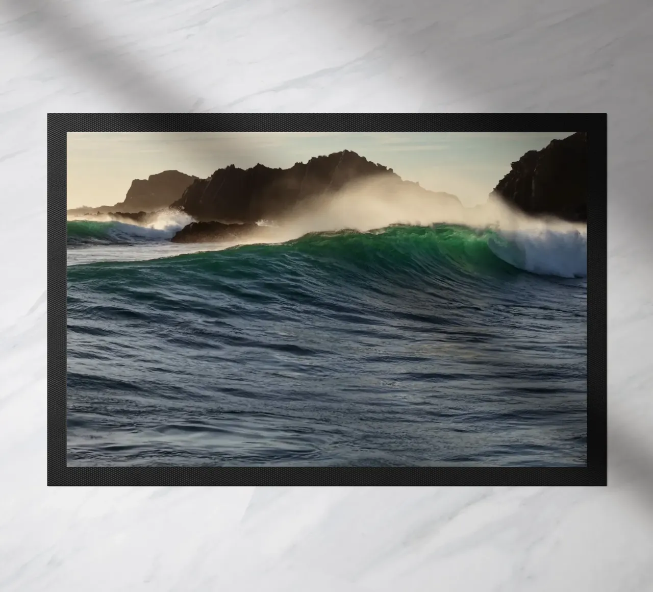 Wave spray doormat by Moias Design