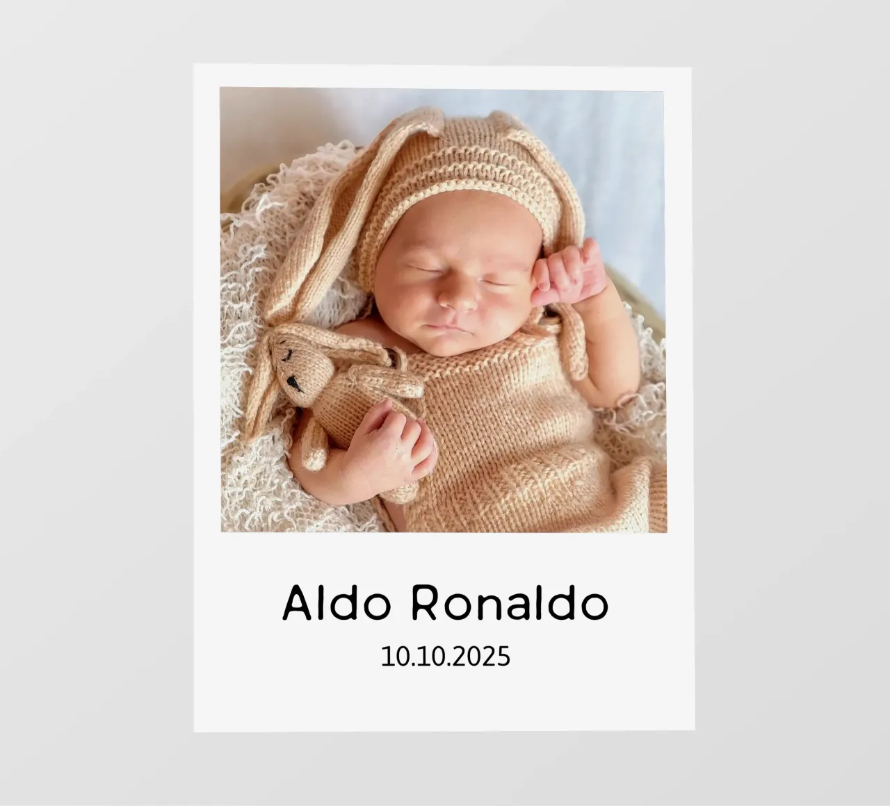 La vostra immagine con un testo a scelta, formato verticale, immagine quadrata telo in pvc da rb-Fotografie