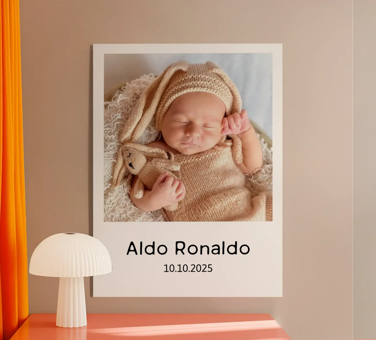 La vostra immagine con un testo a scelta, formato verticale, immagine quadrata plexiglass da rb-Fotografie