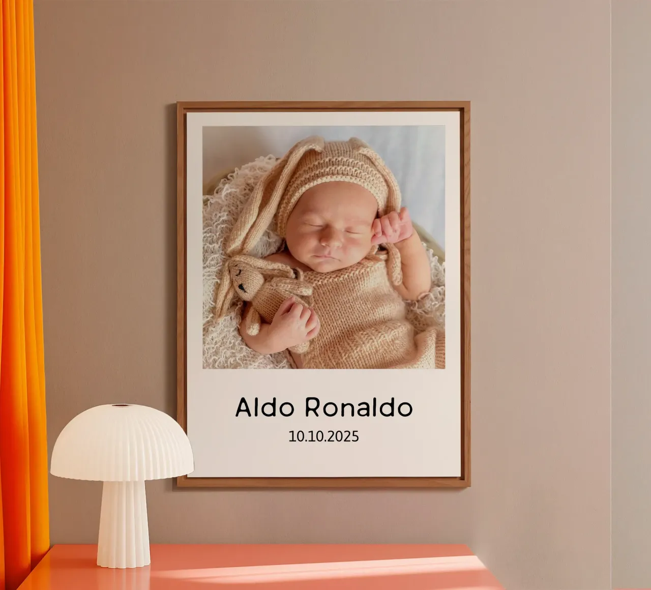 La vostra immagine con un testo a scelta, formato verticale, immagine quadrata alluminio dibond da rb-Fotografie