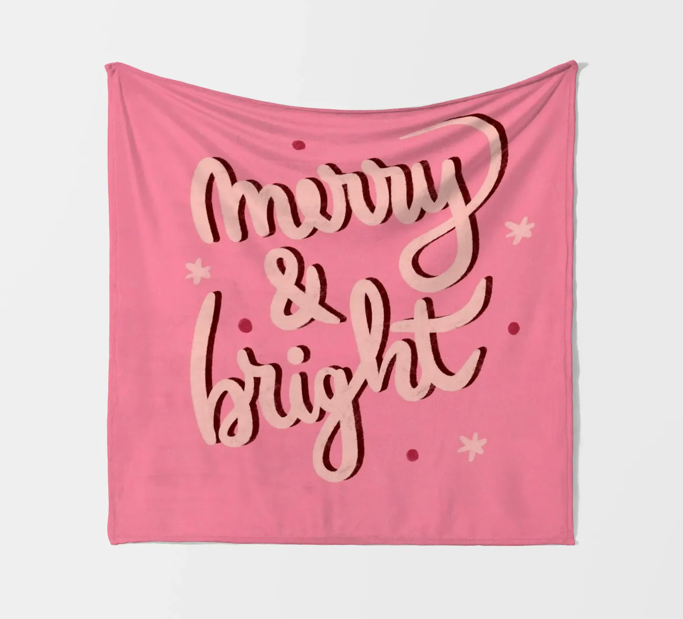 Merry and bright fleece blanket by Wackapacka Holiday Shop