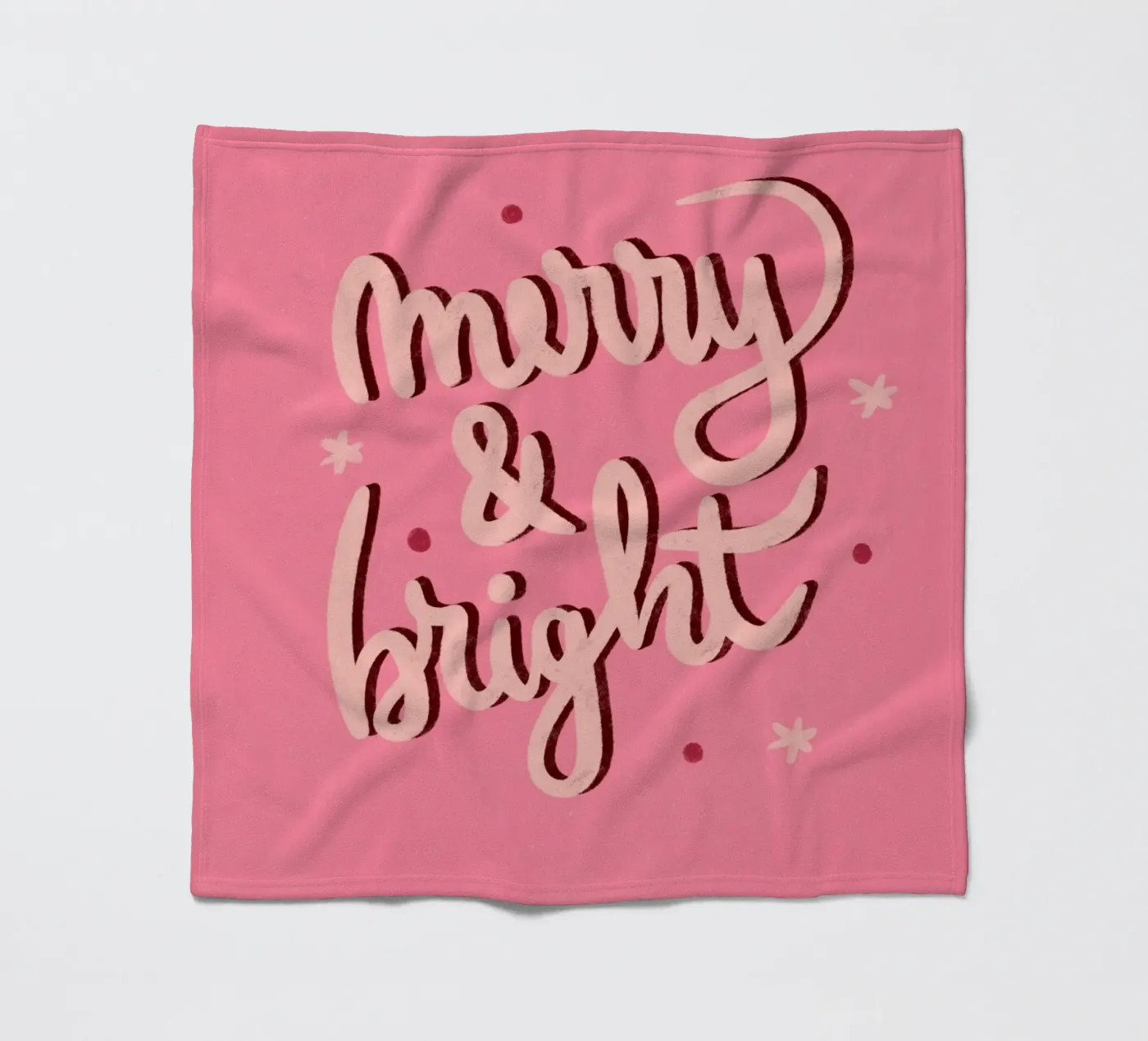 Merry and bright fleece blanket by Wackapacka Holiday Shop
