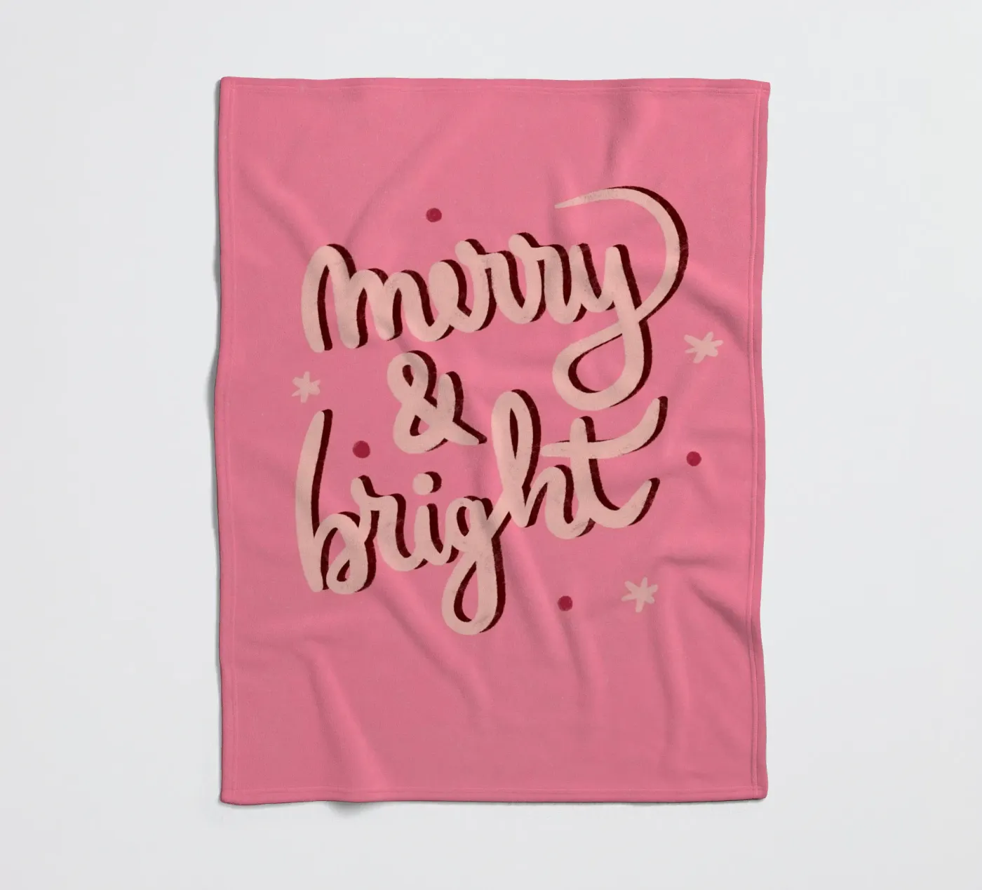 Merry and bright fleece blanket by Wackapacka Holiday Shop