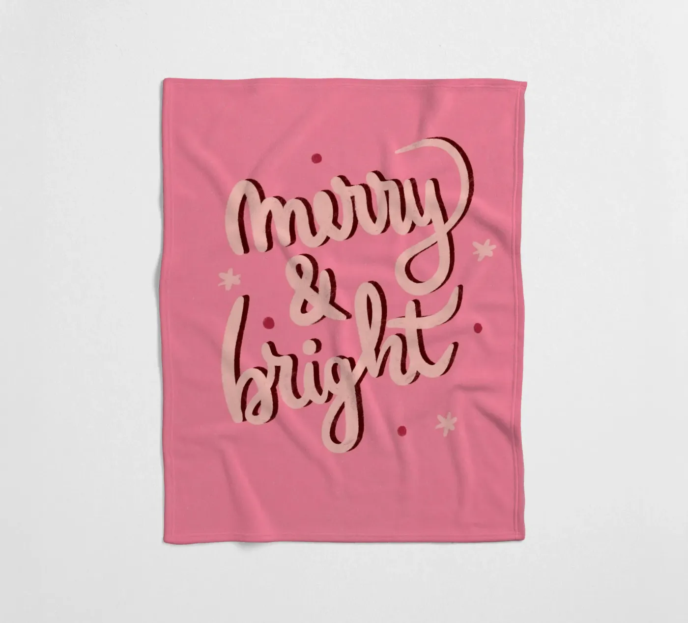 Merry and bright fleece blanket by Wackapacka Holiday Shop