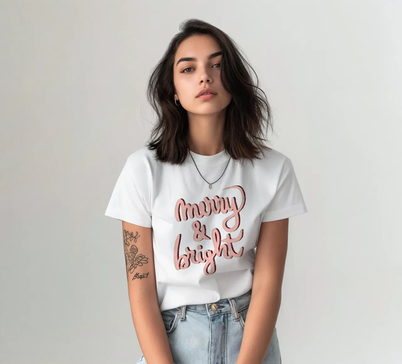 Merry and bright t-shirt by Wackapacka Holiday Shop