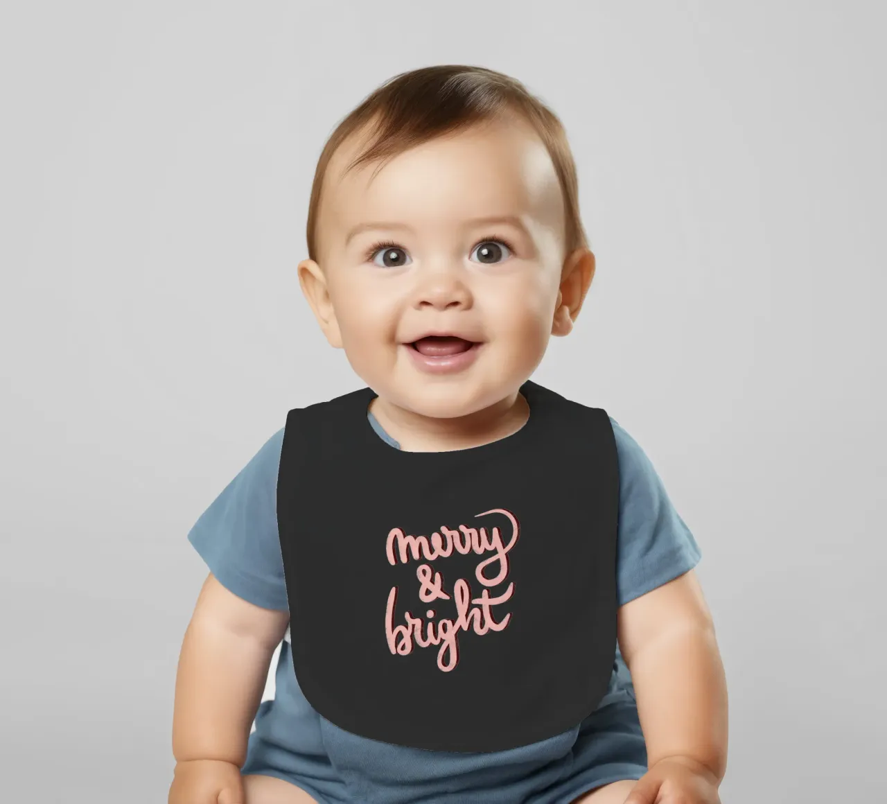 Merry and bright Babylätzchen von Wackapacka Holiday Shop