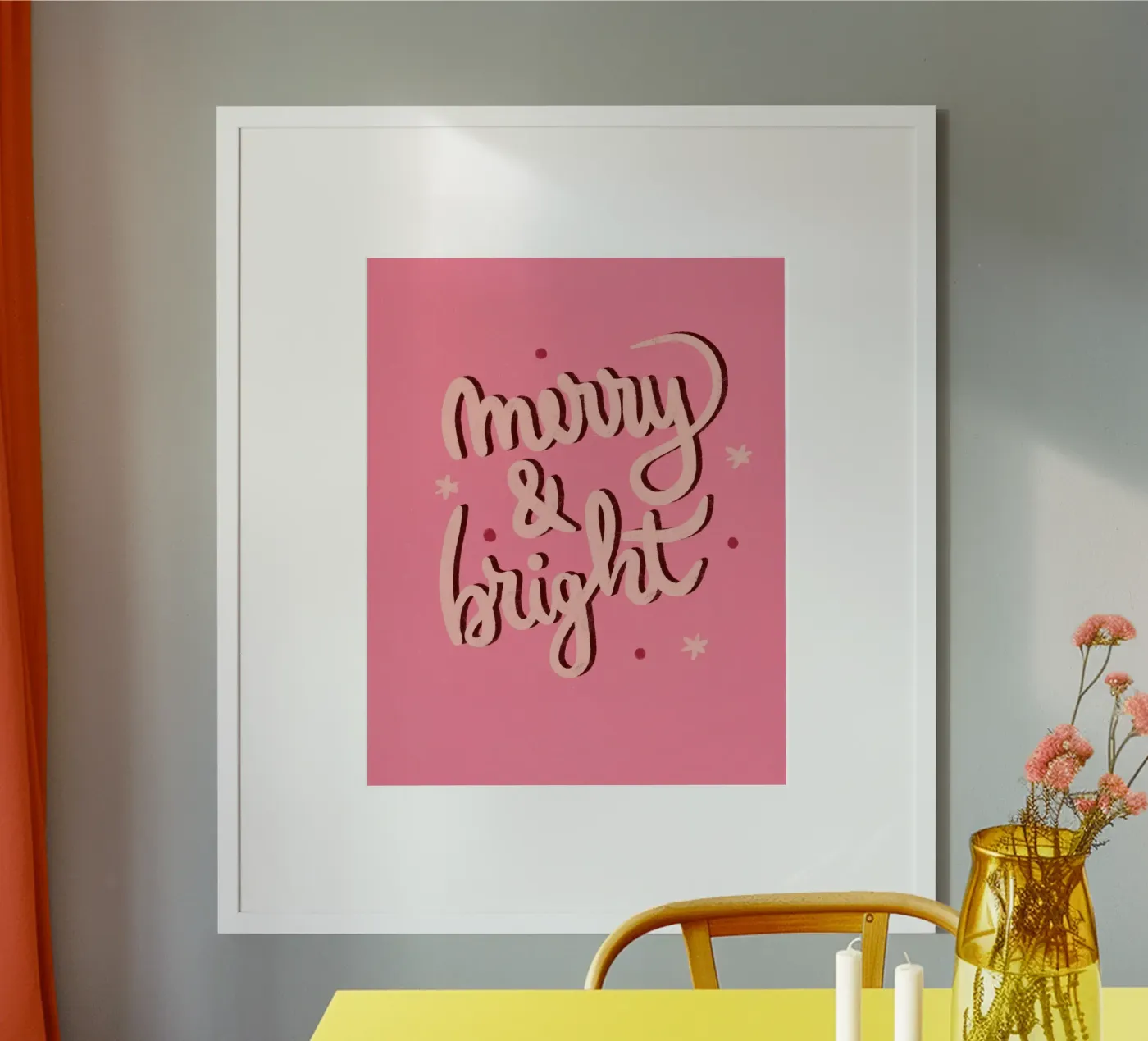 Merry and bright poster de Wackapacka Holiday Shop