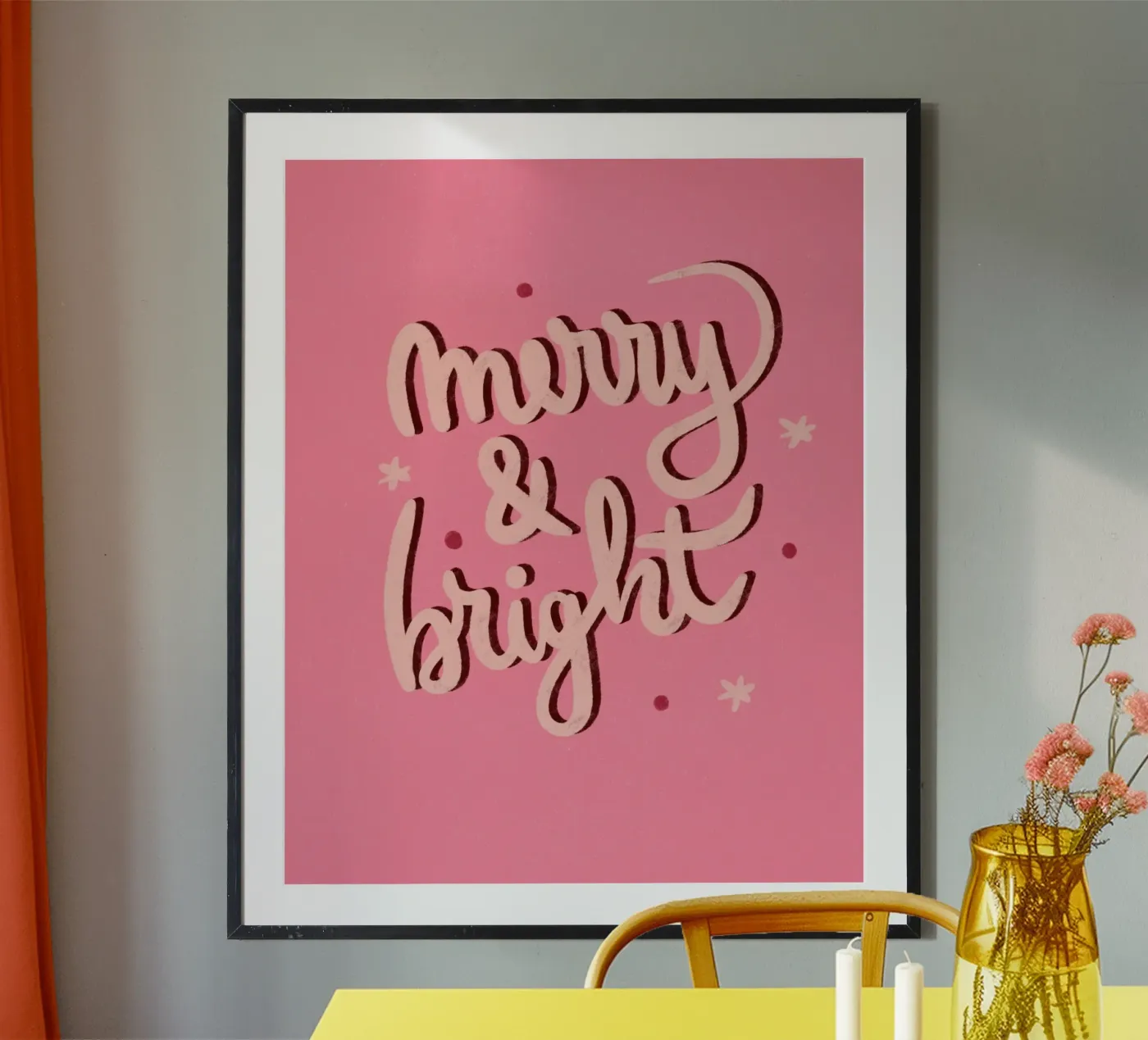 Merry and bright poster de Wackapacka Holiday Shop