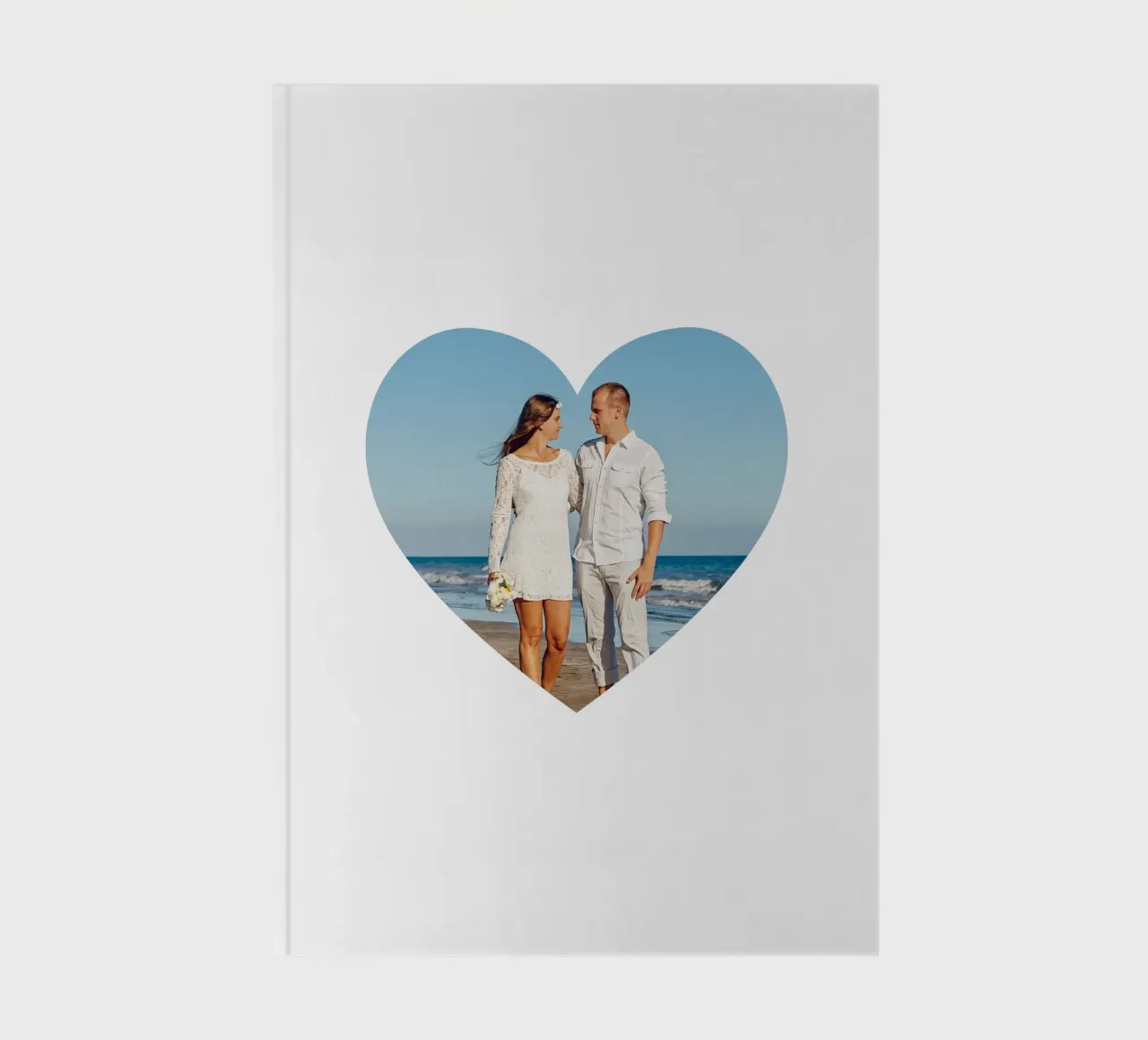 Photo in heart shape, upload your own photo, personalise notebook by rb-Fotografie