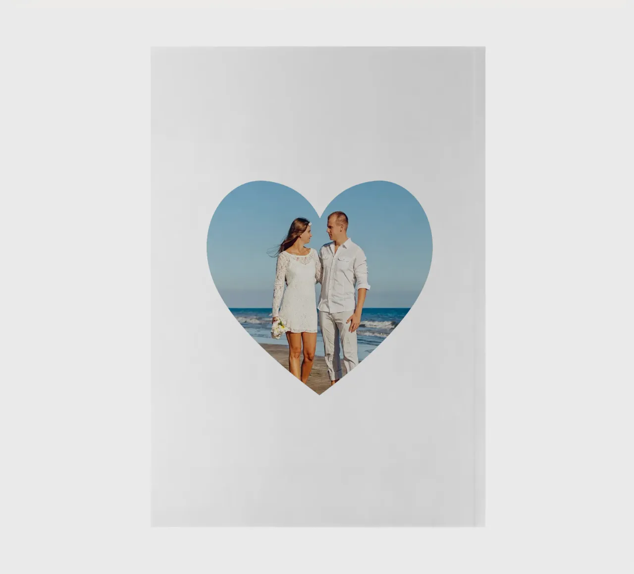 Photo in heart shape, upload your own photo, personalise notebook by rb-Fotografie