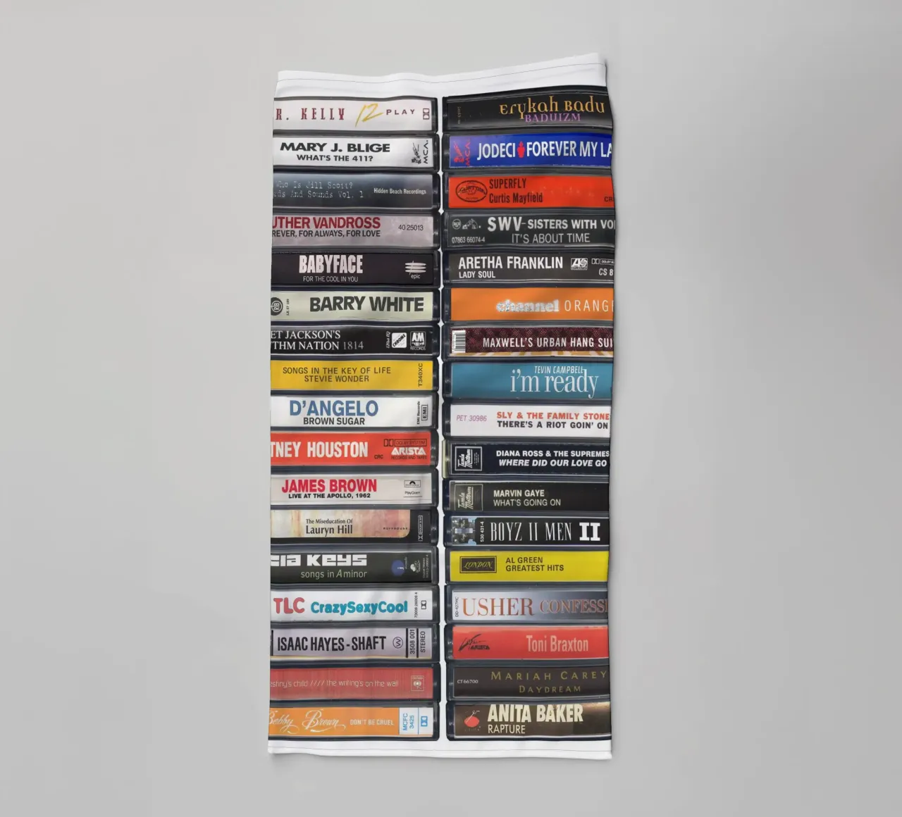 R&B Music Print towel by MrMustardPrints